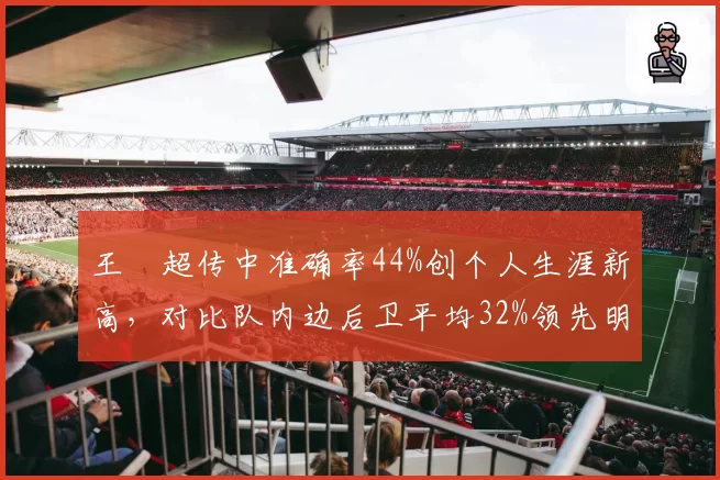 王燊超传中准确率44%创个人生涯新高，对比队内边后卫平均32%领先明显